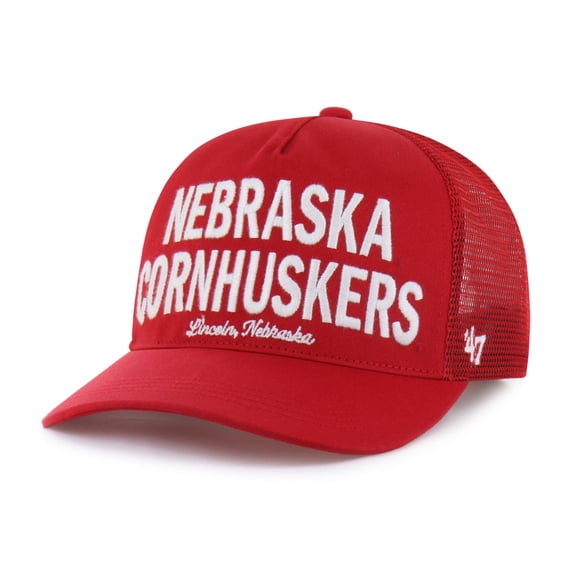 Men's '47 Scarlet Nebraska Huskers Contemporary Hitch Trucker Adjustable Hat