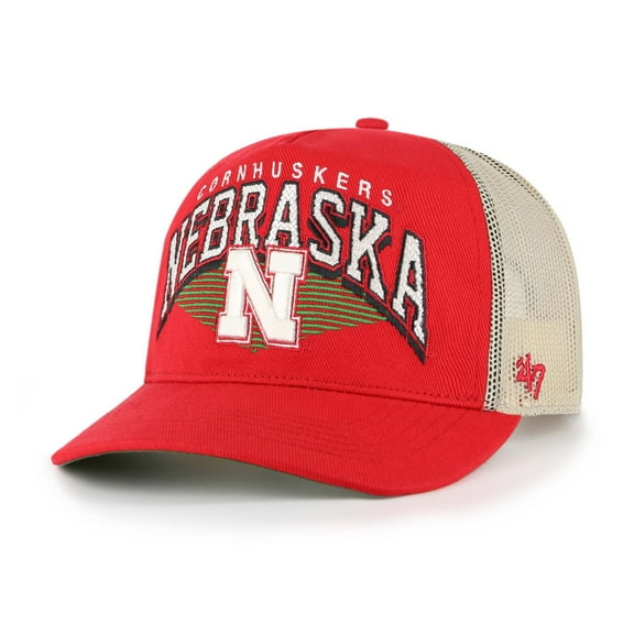 Men's '47  Scarlet Nebraska Huskers Pomona Mesh Hitch Adjustable Trucker Hat