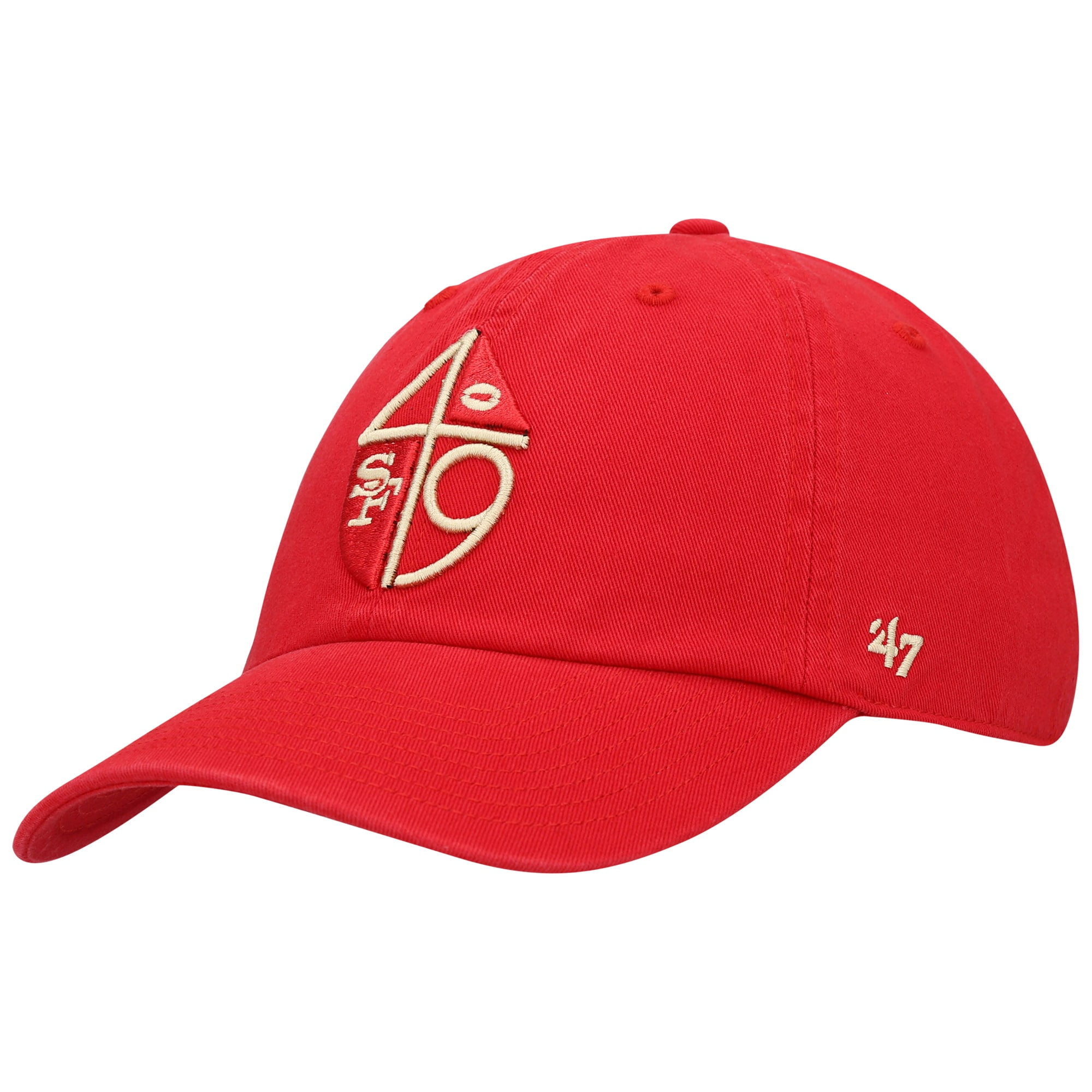 Men's '47 Scarlet San Francisco 49ers Clean Up Legacy Adjustable Hat ...