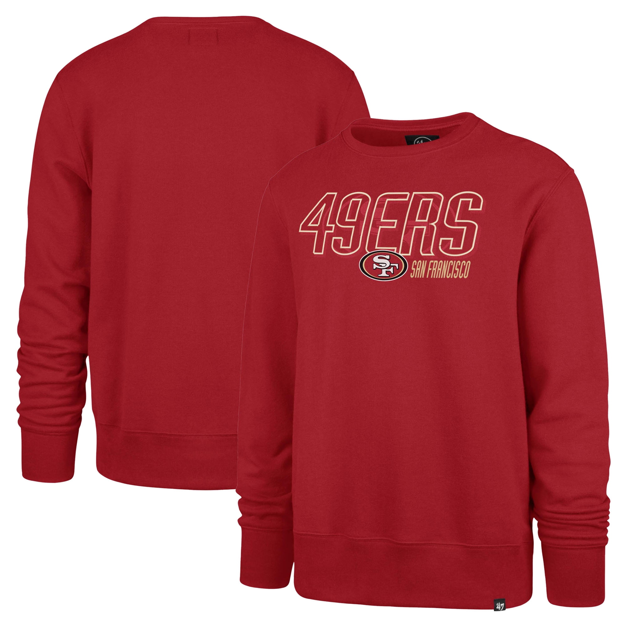 Men's '47 Scarlet San Francisco 49ers Locked In Headline Pullover