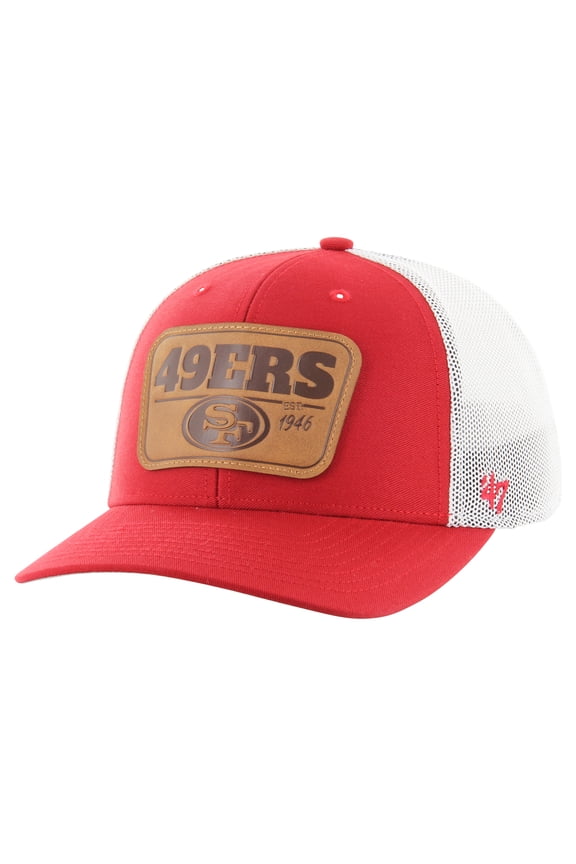 Men's '47 Scarlet/White San Francisco 49ers Thrash Trophy Flex Hat