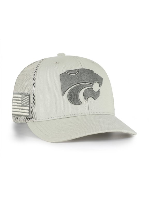 Men's '47 Stone Kansas State Wildcats Operation Hat Trick Adjustable Trucker Hat