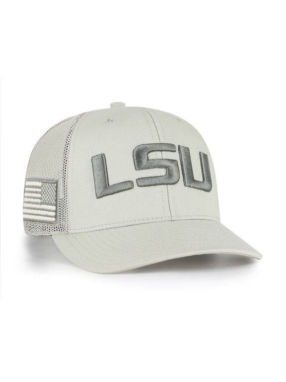 Men's '47 Stone LSU Tigers Operation Hat Trick Adjustable Trucker Hat