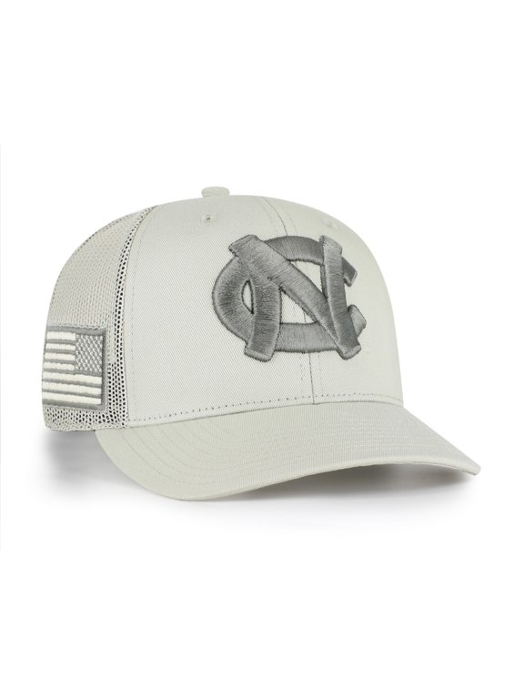 Men's '47 Stone North Carolina Tar Heels Operation Hat Trick Adjustable Trucker Hat