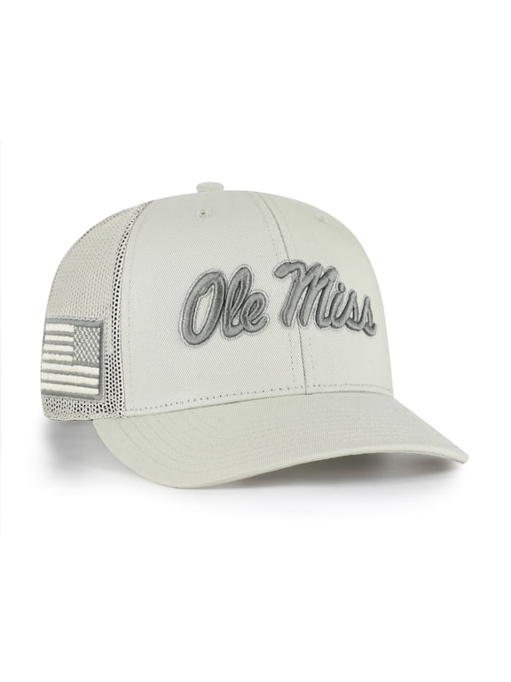 Men's '47 Stone Ole Miss Rebels Operation Hat Trick Adjustable Trucker Hat