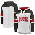 thumbnail image 1 of Men's '47 Tampa Bay Buccaneers Heather Gray Gridiron Lace-Up Pullover Hoodie, 1 of 4