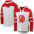 thumbnail image 1 of Men's '47 Tampa Bay Buccaneers Heather Gray Historic Logo Gridiron Lace-Up Pullover Hoodie, 1 of 4