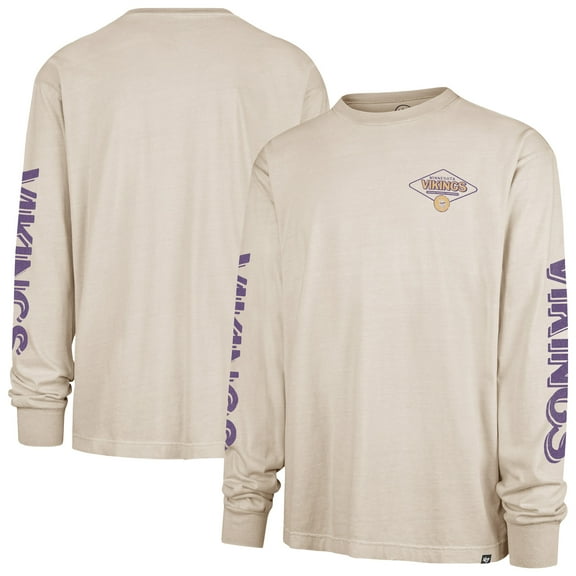 Men's '47 Tan Minnesota Vikings Cairn Ravine Foundation Long Sleeve T-Shirt