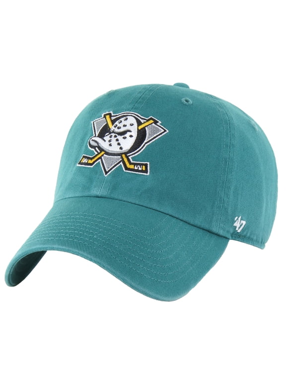 Men's-'47 Teal Anaheim Ducks Core Vintage Logo Clean Up Adjustable Hat