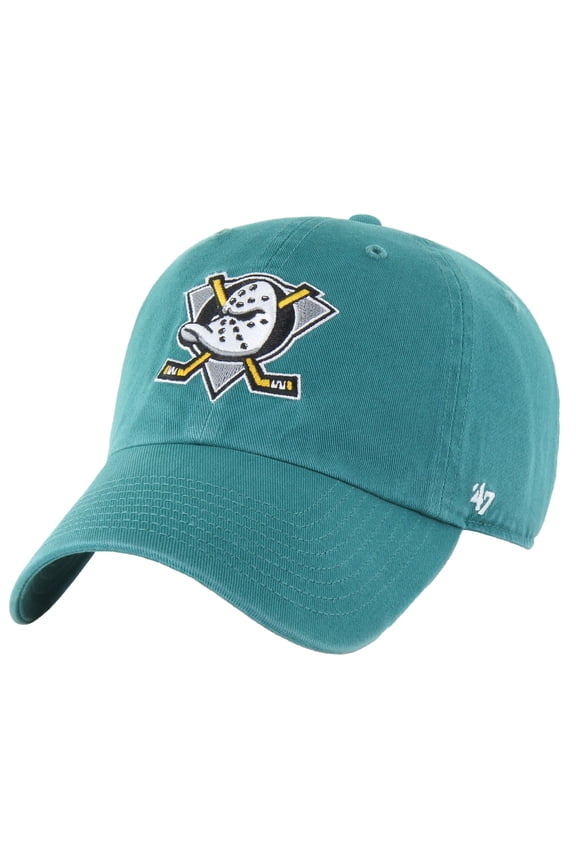 Men's-'47 Teal Anaheim Ducks Core Vintage Logo Clean Up Adjustable Hat