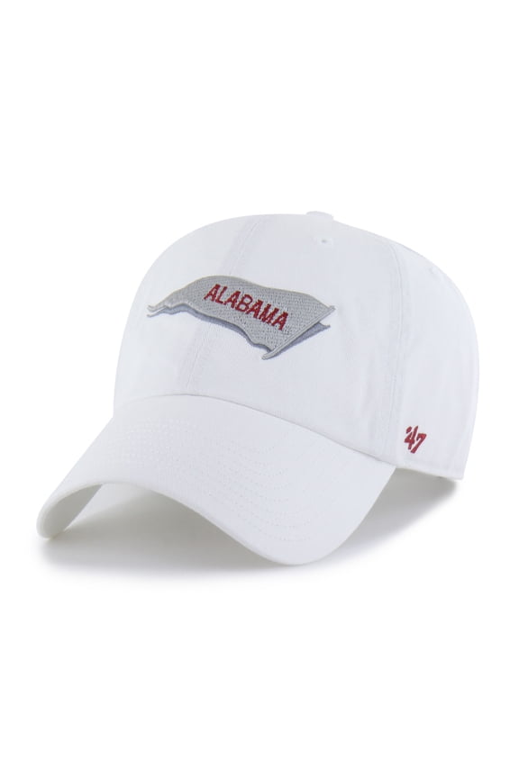 Men's '47  White Alabama Crimson Tide Vault Clean Up Adjustable Hat