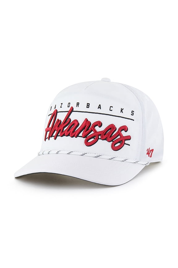 Men's '47 White Arkansas Razorbacks Condor Hitch brrr- Adjustable Hat