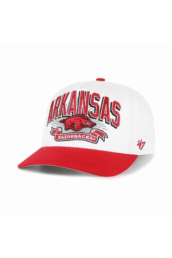 Men's '47 White Arkansas Razorbacks Prime Play Hitch Adjustable Hat