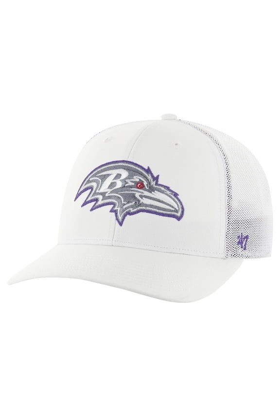 Men's '47 White Baltimore Ravens Snowball Trophy Stretch Fit Hat