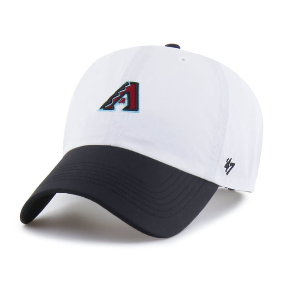 Men's '47 White/Black Arizona Diamondbacks Vista Mini Clean Up brrr- Adjustable Hat