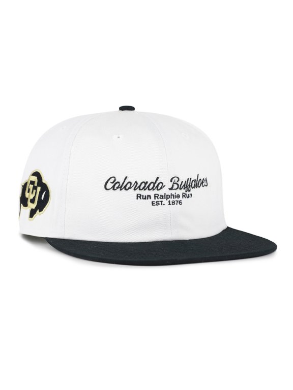 Men's '47 White/Black Colorado Buffaloes Script Stack Relaxed Captain Adjustable Hat
