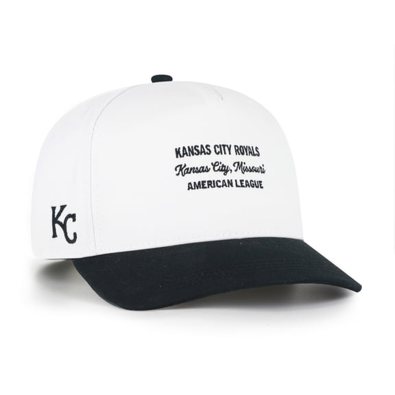Men's '47 White/Black Kansas City Royals Contemporary Two-Tone Hitch Adjustable Hat