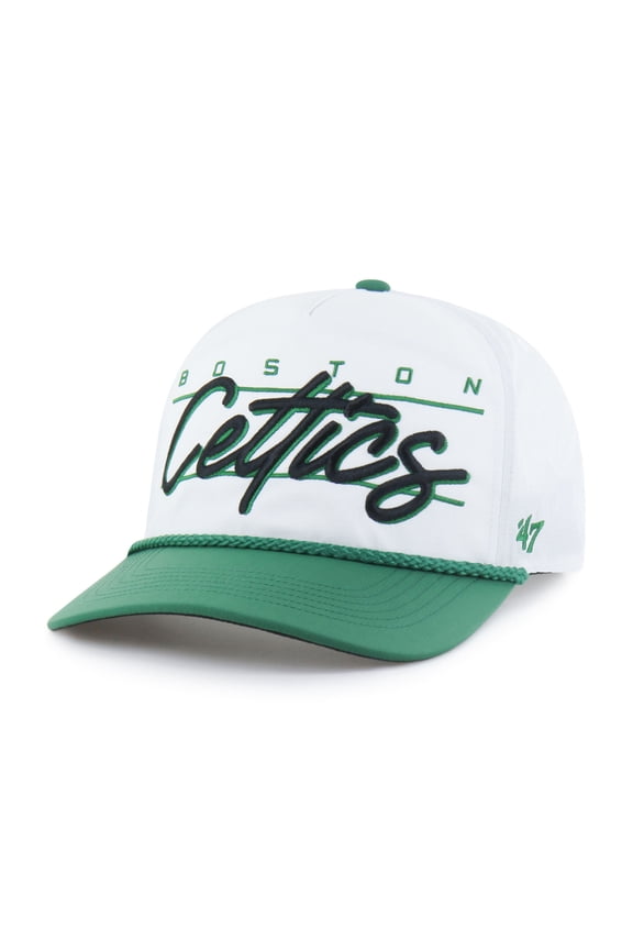 Men's '47 White Boston Celtics brrr- Condor Two-Tone Hitch Rope Adjustable Hat