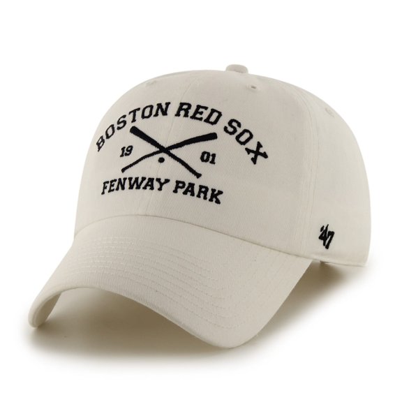 Men's '47 White Boston Red Sox Cross Bats Clean Up Adjustable Hat