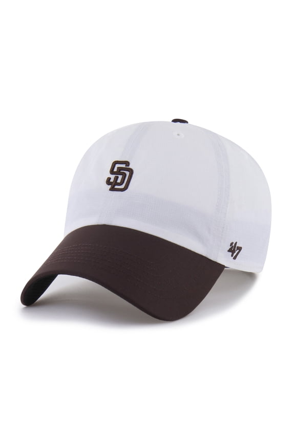 Men's '47 White/Brown San Diego Padres Vista Mini Clean Up brrr- Adjustable Hat