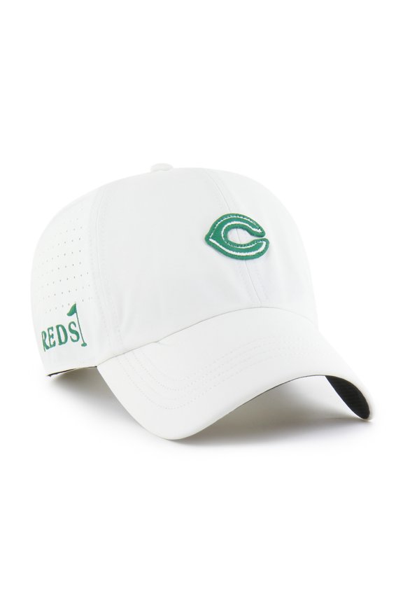 Men's '47 White Cincinnati Reds Elevated Greens Clean Up Adjustable Hat