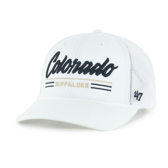 Men's '47 White Colorado Buffaloes Garner Rope Trucker Adjustable Hat