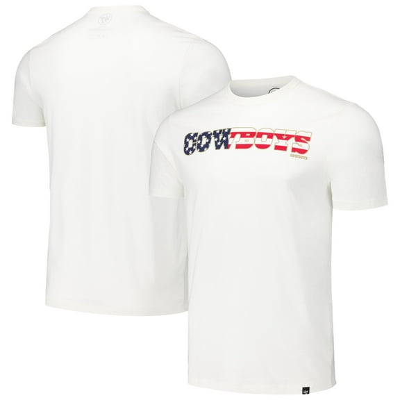 Men's '47 White Dallas Cowboys Flag Script Franklin T-Shirt