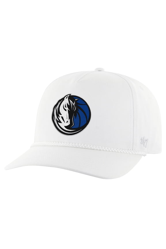 Men's '47 White Dallas Mavericks Core Logo Rope Hitch Adjustable Hat