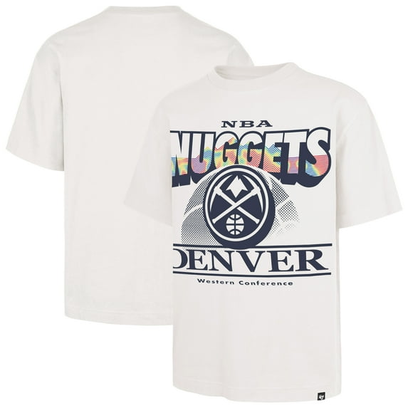 Men's-'47 White Denver Nuggets City Edition Shifty Foundation T-Shirt