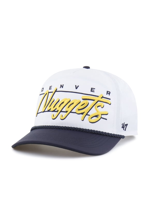 Men's '47 White Denver Nuggets brrr- Condor Two-Tone Hitch Rope Adjustable Hat