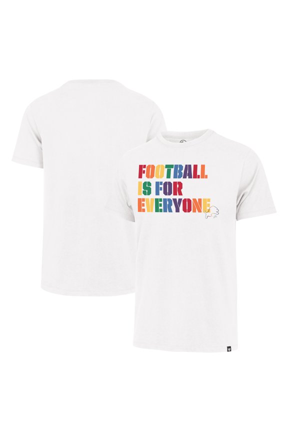 Men's '47 White Detroit Lions Pride Franklin T-Shirt