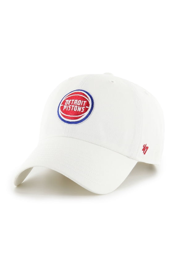 Men's '47 White Detroit Pistons Clean Up Adjustable Hat