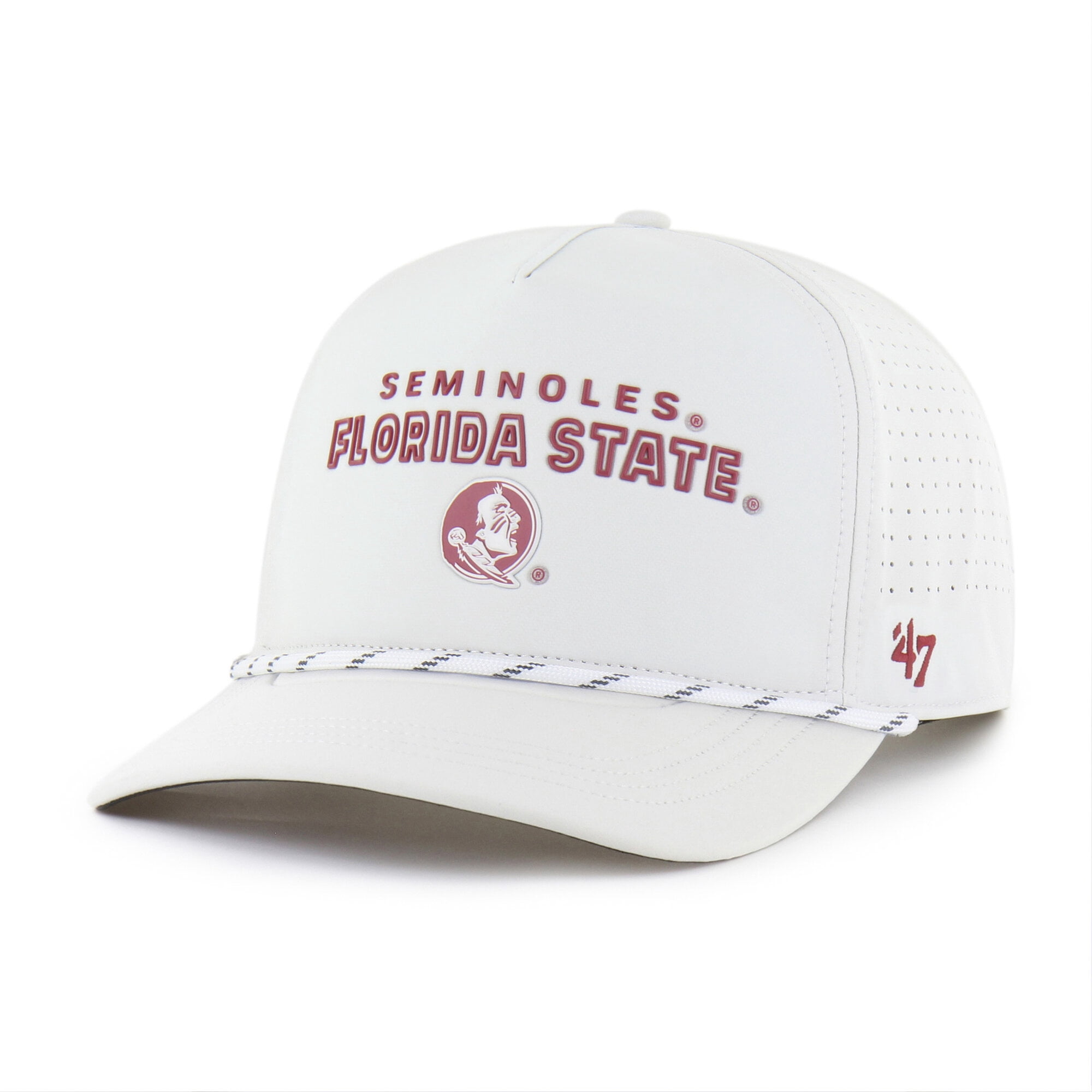 Fsu Hat Men's '47 White Florida State Seminoles Forward Vent Hitch Rope ...