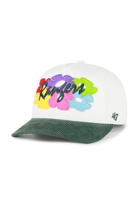 Men's '47 White/Green Texas Rangers Flora Gallery Hitch Adjustable Hat