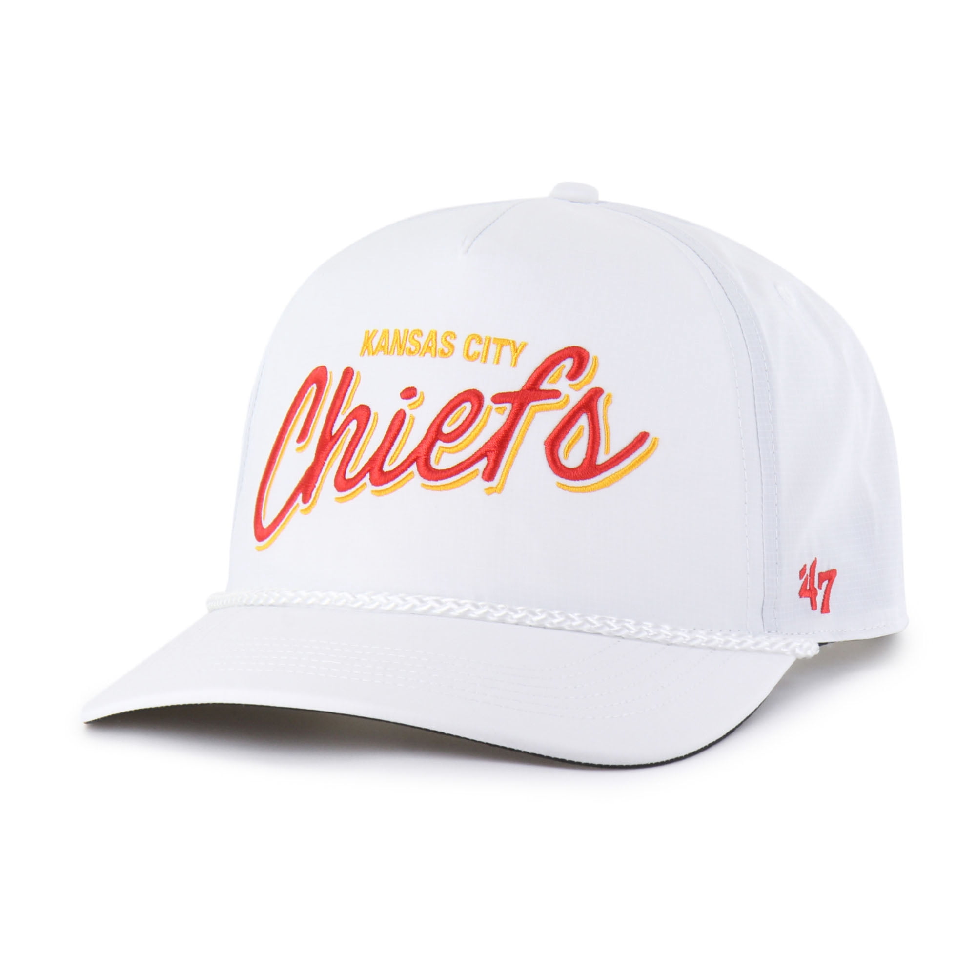 Kansas City chiefs white fedora Bling Crystal Kansas City Chiefs KC Adjustable White Hat  main image 3