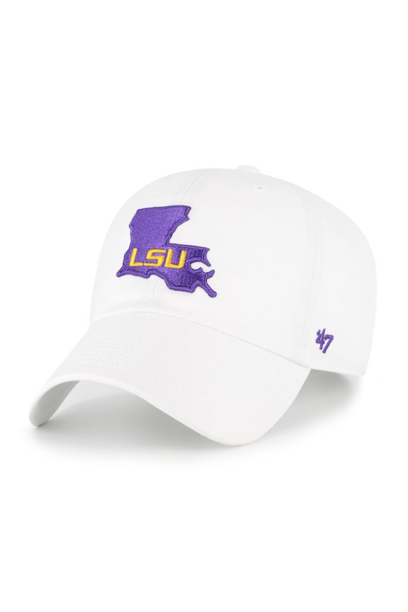 Men's '47 White LSU Tigers Clean Up Adjustable Hat