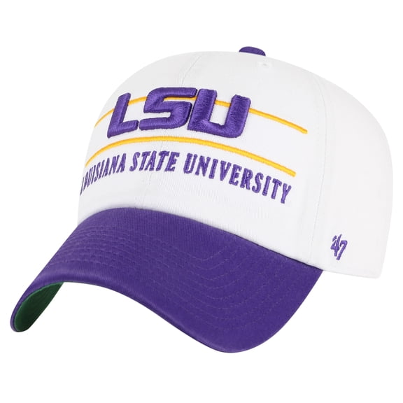 Men's '47 White LSU Tigers Gridiron Clean Up Adjustable Hat