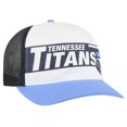 thumbnail image 1 of Men's '47 White/Light Blue Tennessee Titans Stack Line Hitch Trucker Adjustable Hat, 1 of 3