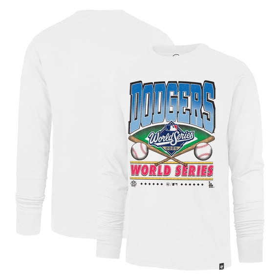 Men's '47 White Los Angeles Dodgers 2025 World Series Franklin Long Sleeve T-Shirt