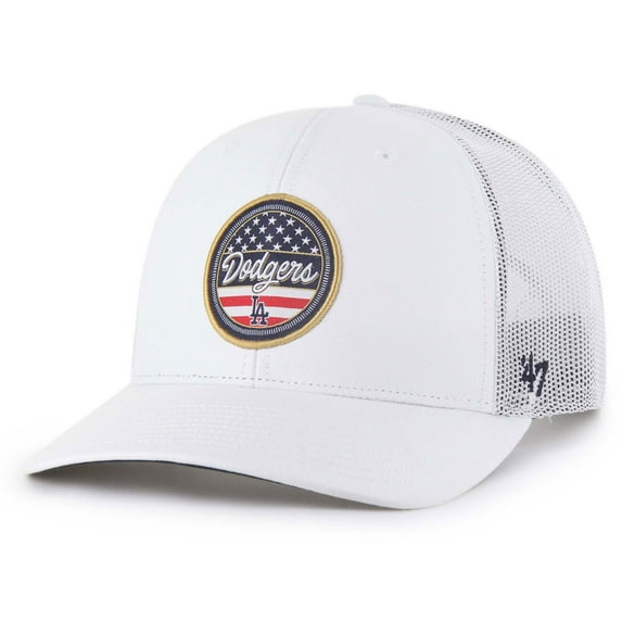 Men's '47 White Los Angeles Dodgers Homage Adjustable Trucker Hat
