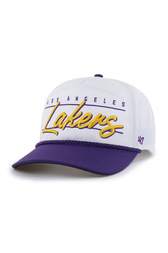 Men's '47 White Los Angeles Lakers brrr- Condor Two-Tone Hitch Rope Adjustable Hat