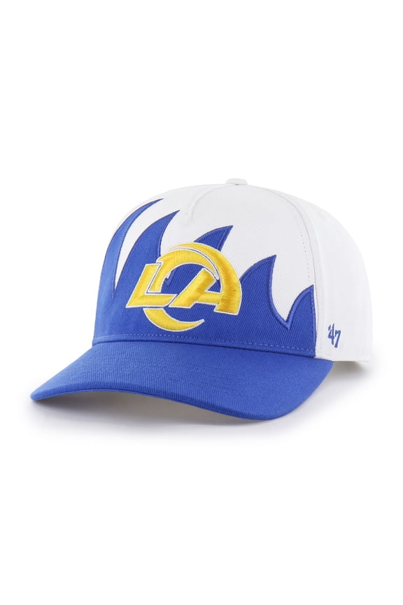 Men's '47 White Los Angeles Rams Jagged Hitch Adjustable Hat