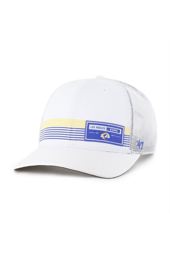 Men's '47 White Los Angeles Rams Rangefinder Trucker Adjustable Hat