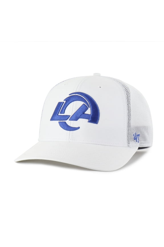 Men's '47 White Los Angeles Rams Snowball Trophy Stretch Fit Hat