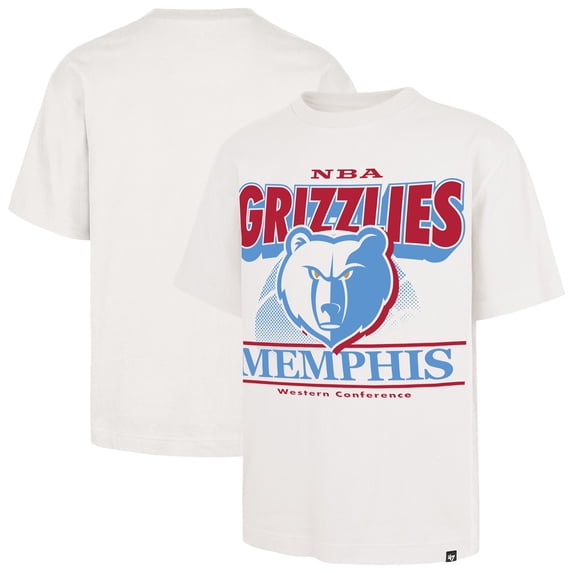 Men's-'47 White Memphis Grizzlies City Edition Shifty Foundation T-Shirt