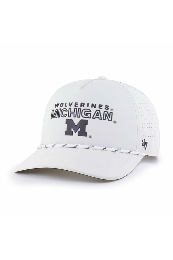 Men's '47  White Michigan Wolverines Forward Vent Hitch Rope Adjustable Hat
