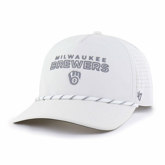 Men's '47 White Milwaukee Brewers Forward Vault Hitch Adjustable Hat