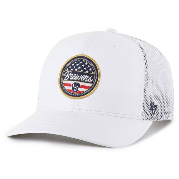 Men's '47 White Milwaukee Brewers Homage Adjustable Trucker Hat