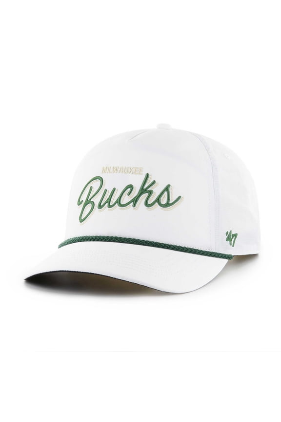 Men's '47 White Milwaukee Bucks Fairway Hitch brrr Adjustable Hat