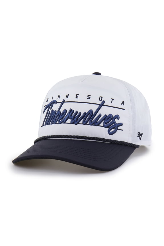 Men's '47 White Minnesota Timberwolves brrr- Condor Two-Tone Hitch Rope Adjustable Hat